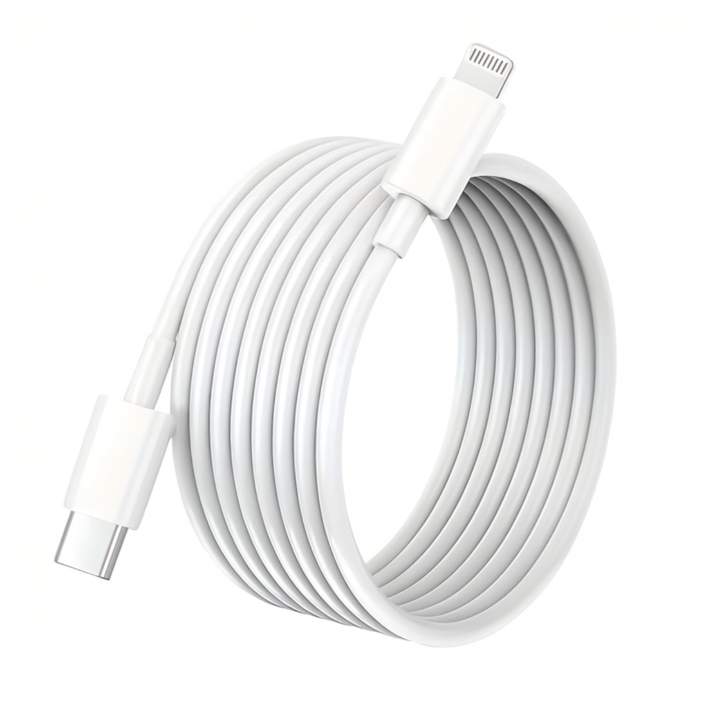 ScHitec 3A 60W Type-C to Lightning Hızlı Data ve Şarj Kablosu 1 Metre Beyaz SX251M