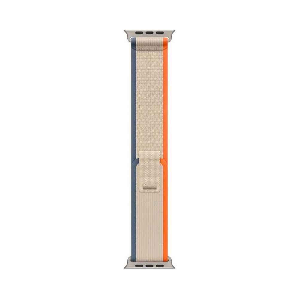 ScHitec 42-49mm Yeni Nesil Apple Uyumlu Akıllı Saat Kordonu Hasır Bej Turuncu