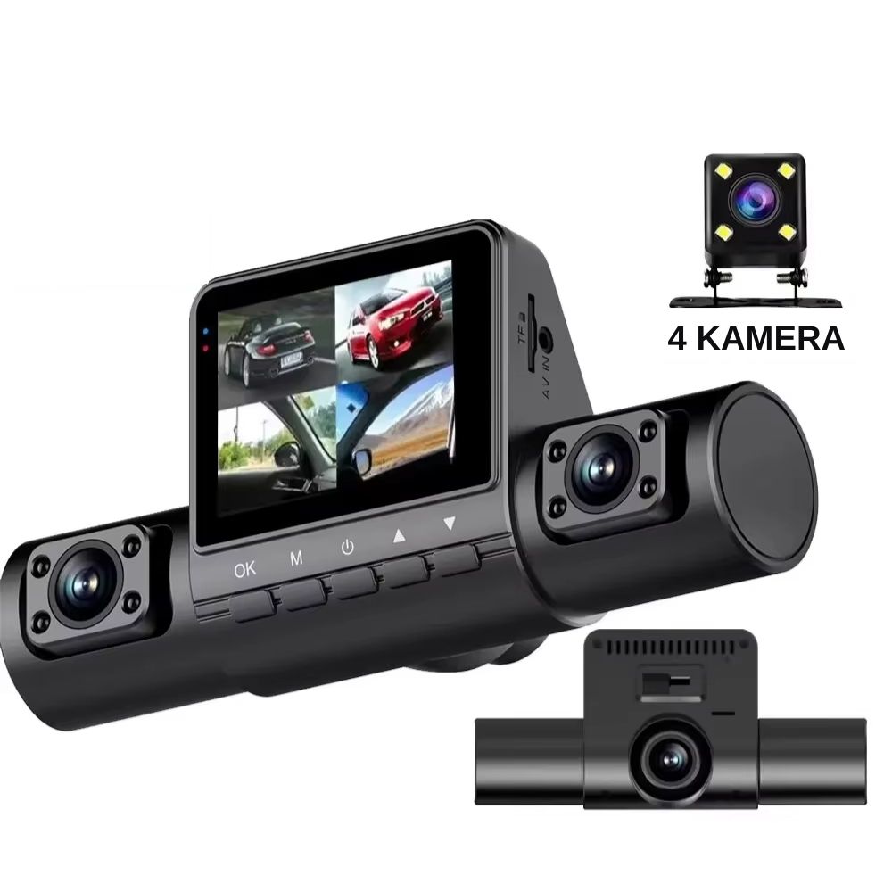 SChitec 4 Kameralı Kayıtlı Araç Kamerası 360° Görüş 1080P Ön ve Arka İç Çekim HD Otomobil Kamera Sistemi AN-6314