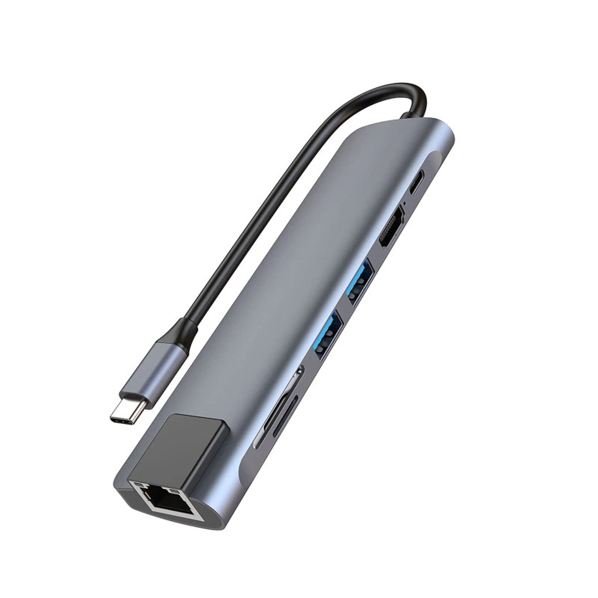 Winex 7in1 USB Type-C Hub Port Adaptör HDMI USB Ethernet PD Girişli HC13LC