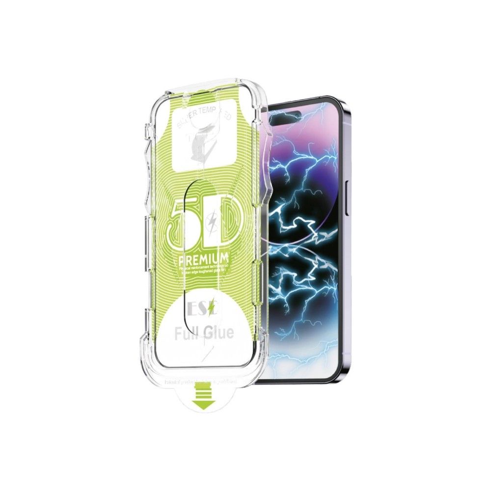 ScHitec Apple iPhone XR 5D Ekran Koruyucu Magic Kolay Uygulama Aparatlı